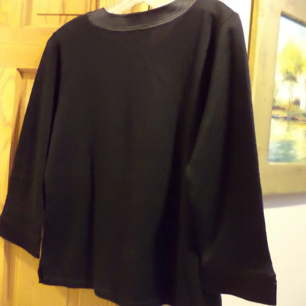 SHANGHAI TANG - Mandarin Neckline -Black ~100% Wool ~  Size: Large (Slim fit) - Picture 7 of 7